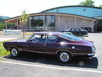 Plymouth Barracuda coupe (de 1967-69) (prise dans Rhone, France, 2014) (1)